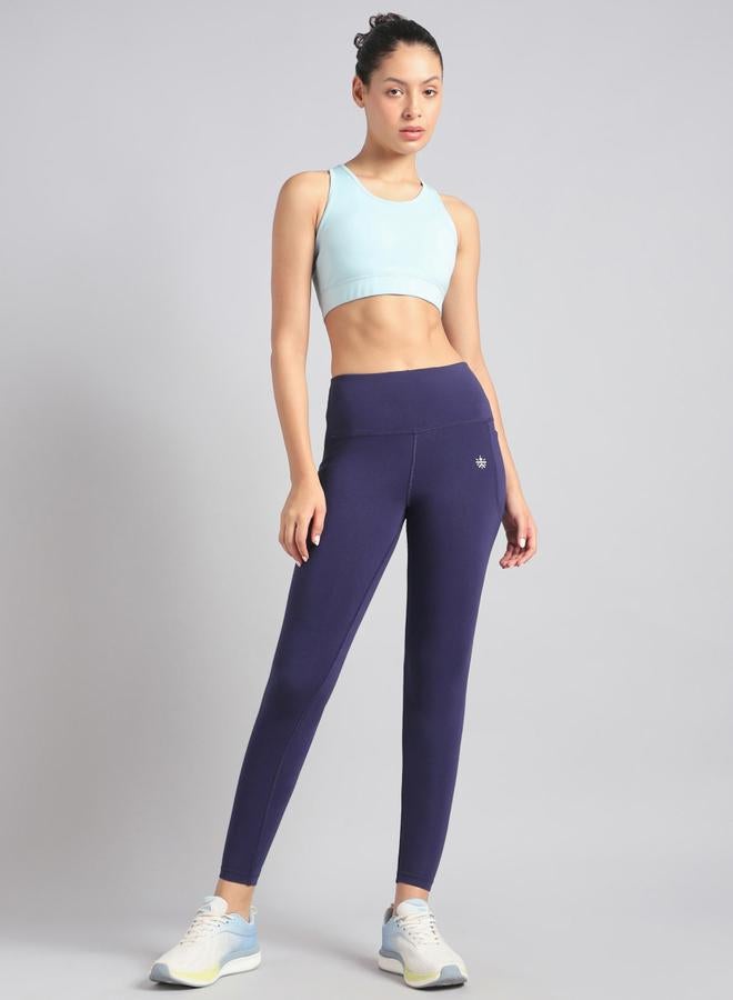 Cult Women Navy Yoga Flow Cotton Graphic Leggings - Image 3